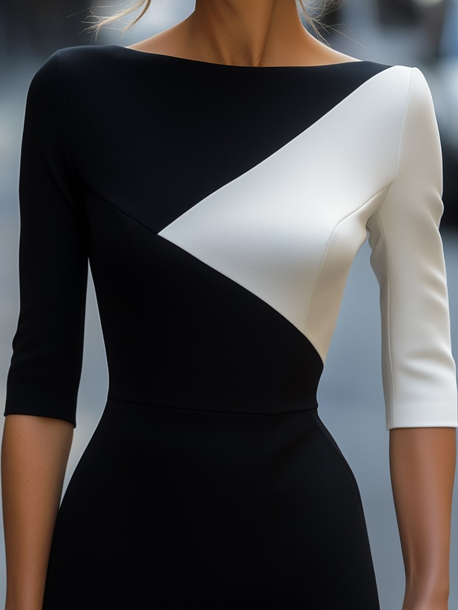 Women's Midi Dress | Colourblock Bodycon & Elegant Workwear Style