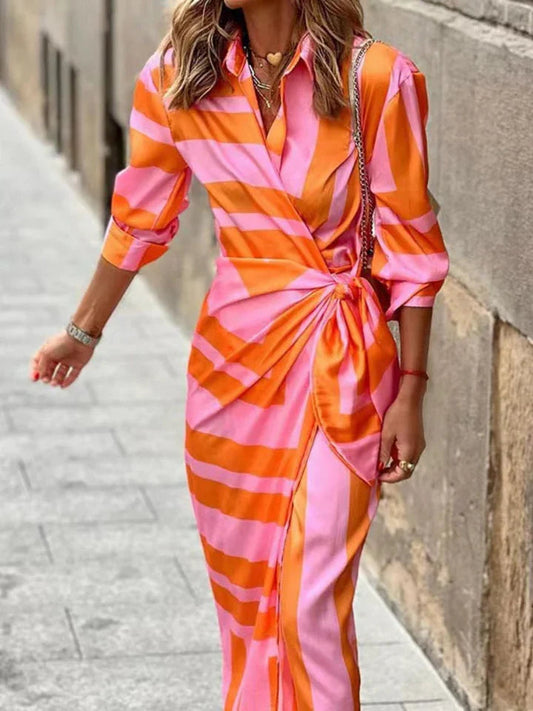 Women's Midi Dress | Wrap Front & Tie Waist