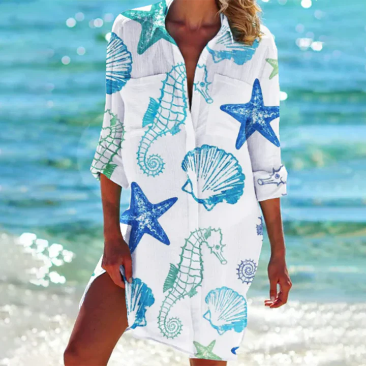 Women's Mini Dress | Collar & Button-Up Design