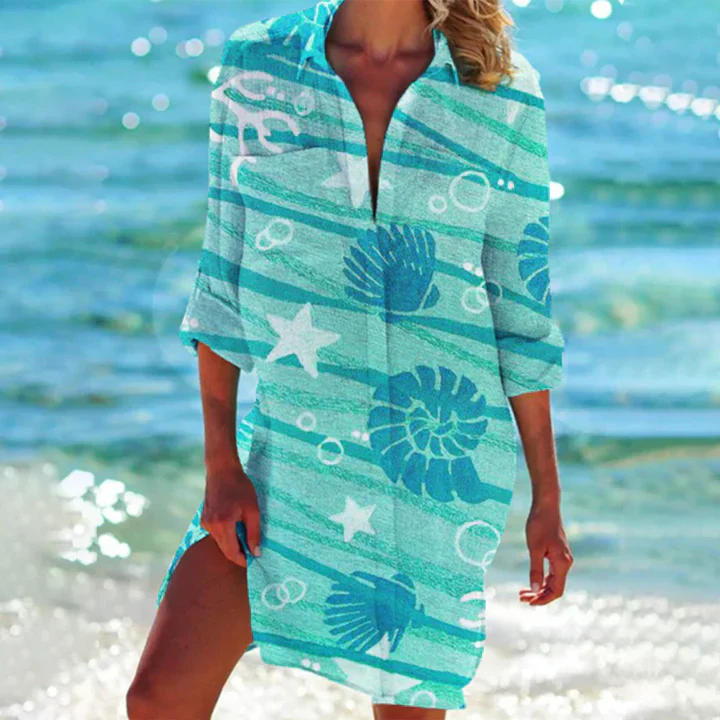Women's Mini Dress | Collar & Button-Up Design