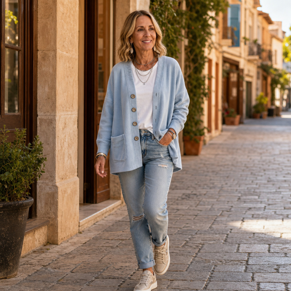 Women's Open-Front Cardigan | Ribbed Texture & All-Day Comfort