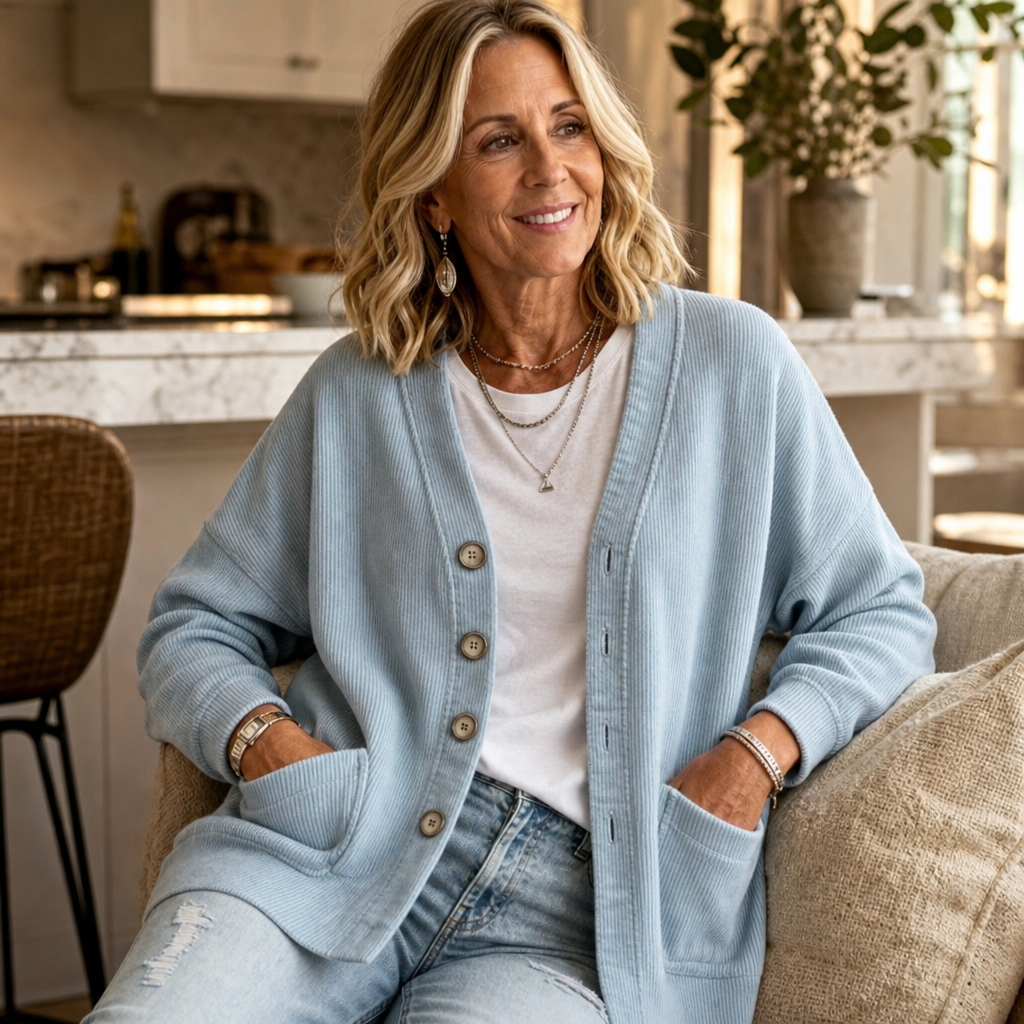 Women's Open-Front Cardigan | Ribbed Texture & All-Day Comfort