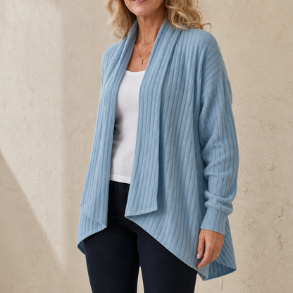 Women's Open-Front Cardigan | Waterfall Drape & No-Fuss Style