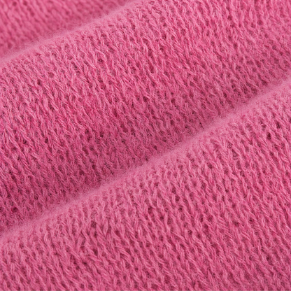 Women's Open-Knit Hoodie | Frayed-Edge Oversized Fit