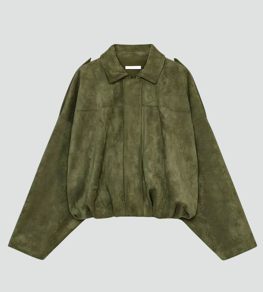 Women's Oversized Bomber Jacket | Zip Front Design