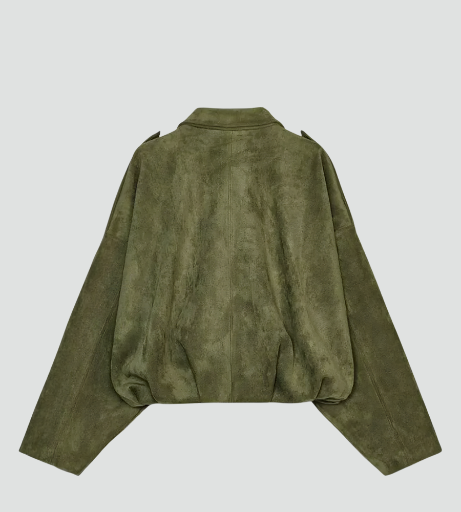 Women's Oversized Bomber Jacket | Zip Front Design