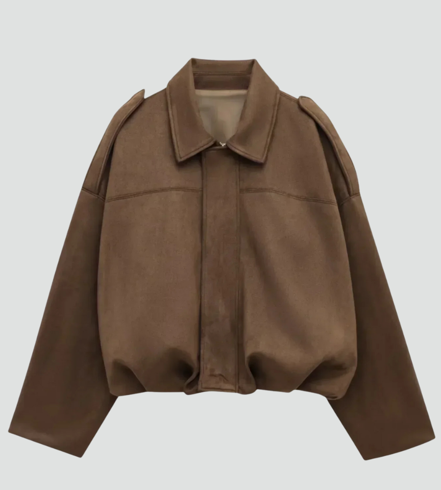 Women's Oversized Bomber Jacket | Zip Front Design