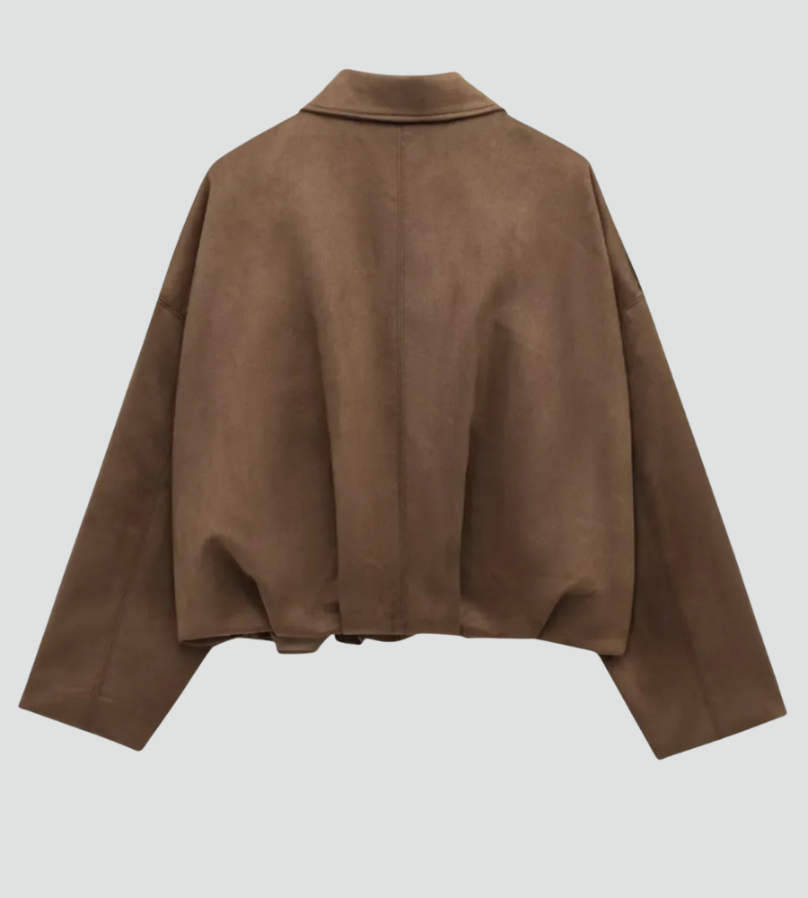 Women's Oversized Bomber Jacket | Zip Front Design