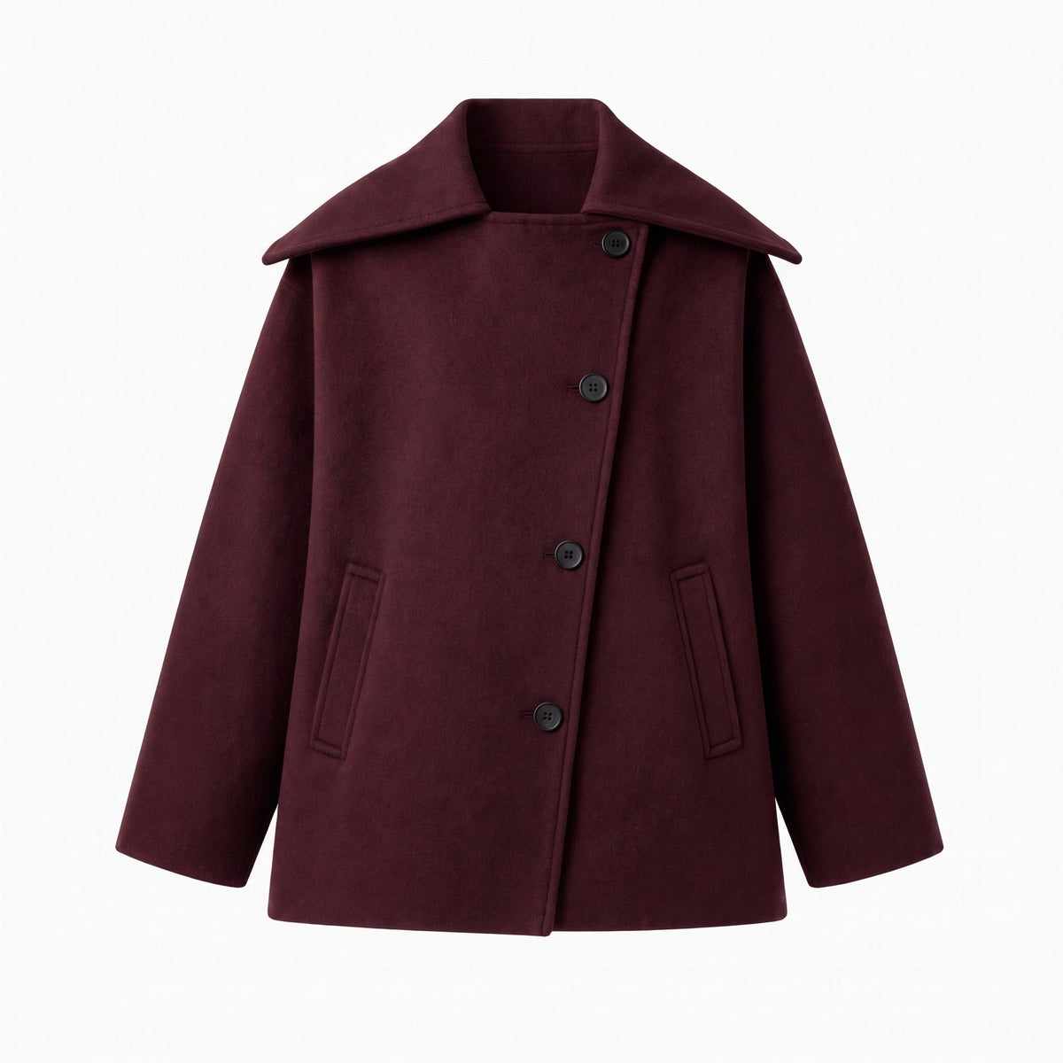 Women's Oversized Coat Wide Collar Dropped Shoulder
