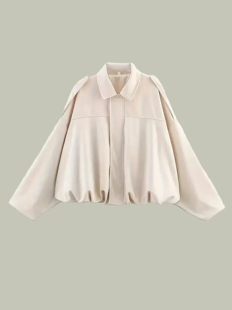 Women’s Oversized Faux Suede Jacket for Chic Style