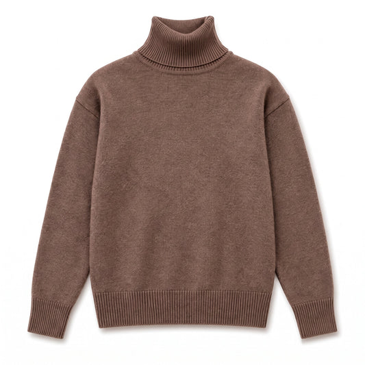 Women's Oversized Jumper | High-Neck & Ribbed Cuffs