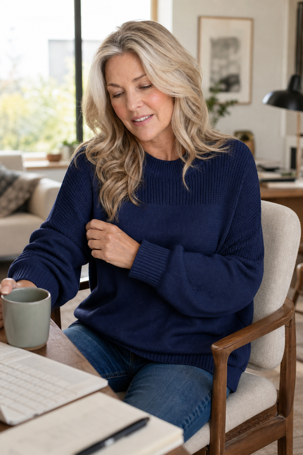 Women's Oversized Sweater | Ribbed Knit & Relaxed Fit