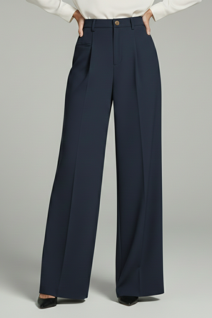 Women's Palazzo Trousers | Wide Leg & Pleated Front