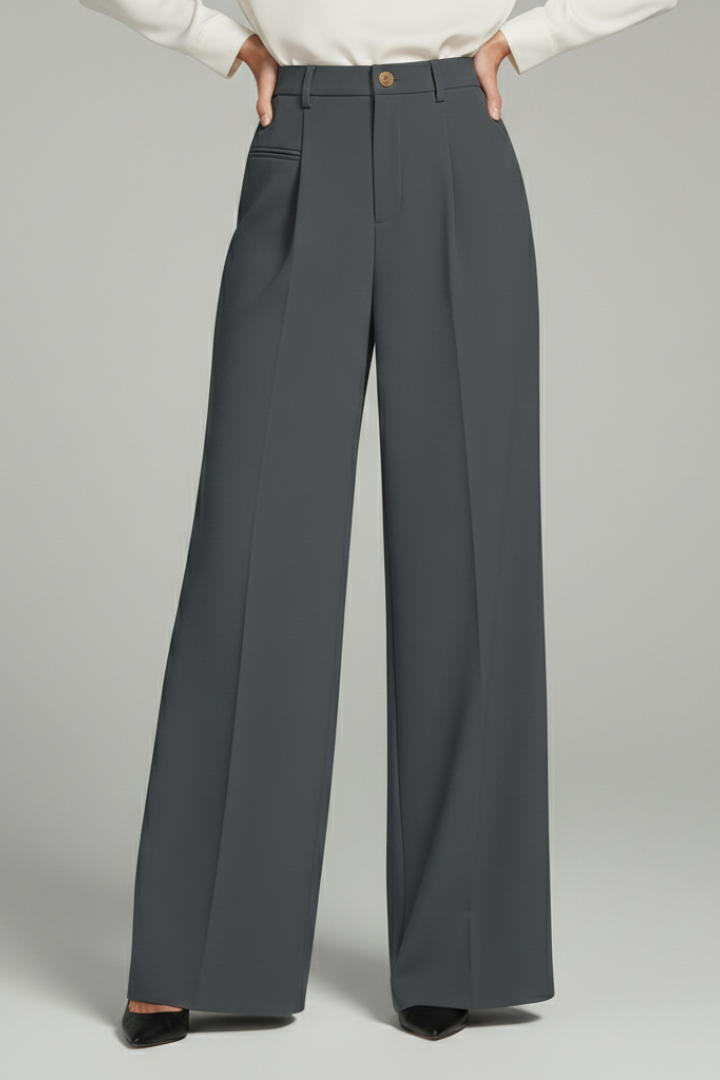 Women's Palazzo Trousers | Wide Leg & Pleated Front