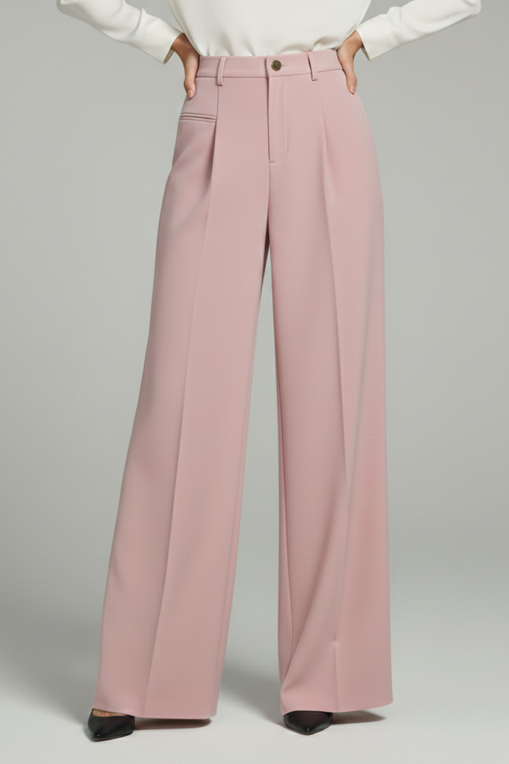 Women's Palazzo Trousers | Wide Leg & Pleated Front