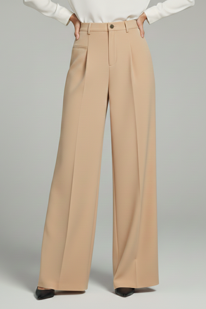 Women's Palazzo Trousers | Wide Leg & Pleated Front