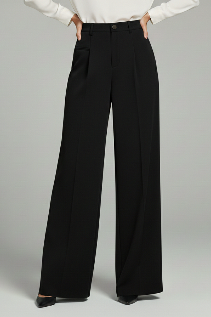 Women's Palazzo Trousers | Wide Leg & Pleated Front