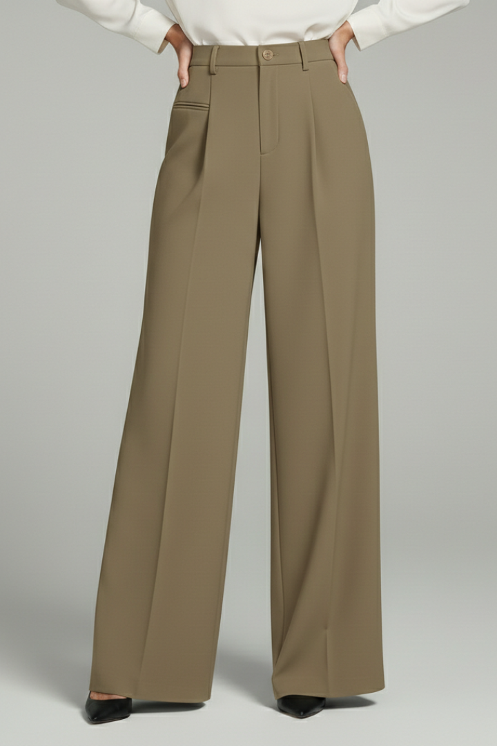 Women's Palazzo Trousers | Wide Leg & Pleated Front