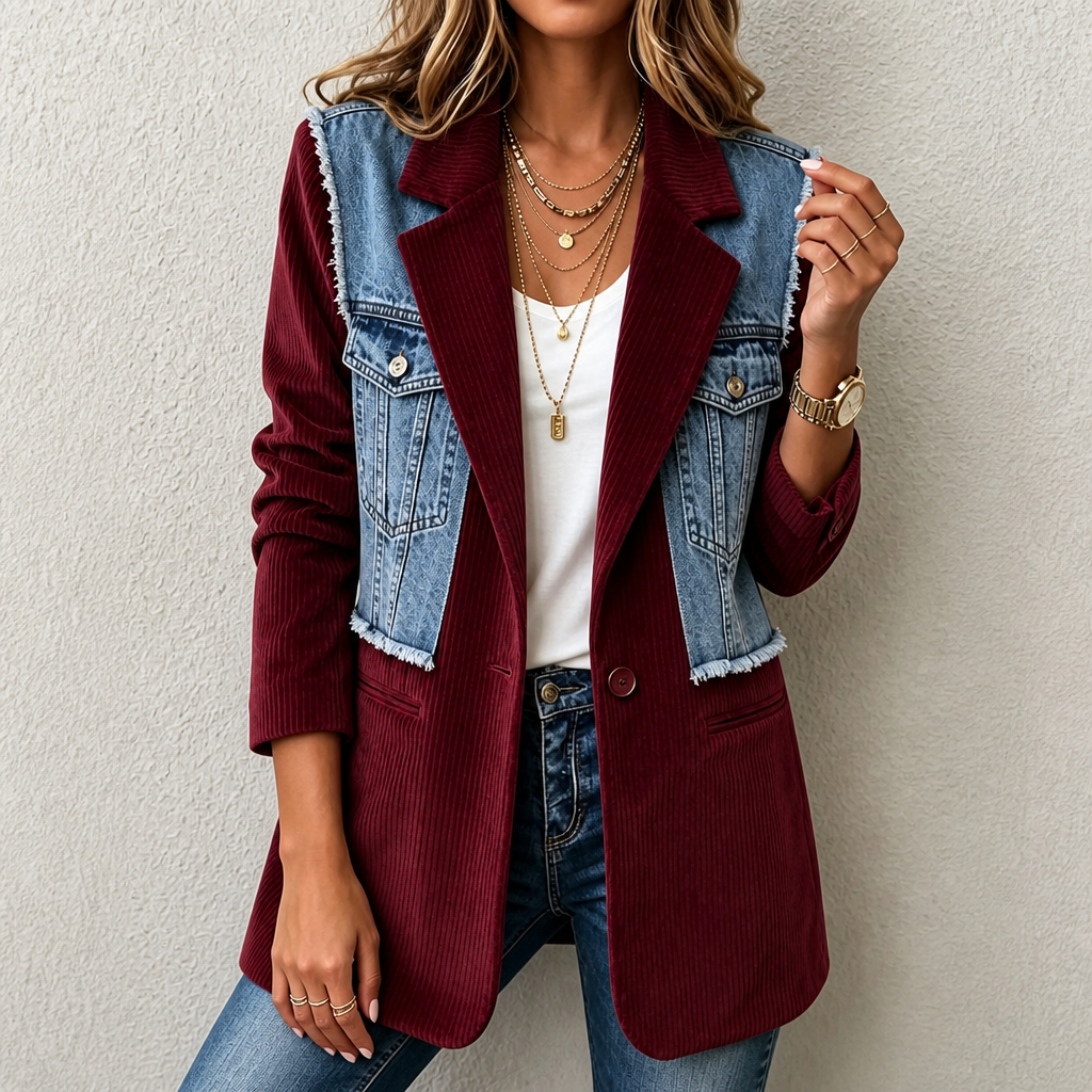 Women's Panel Blazer | Two Fabrics, One Easy Layer
