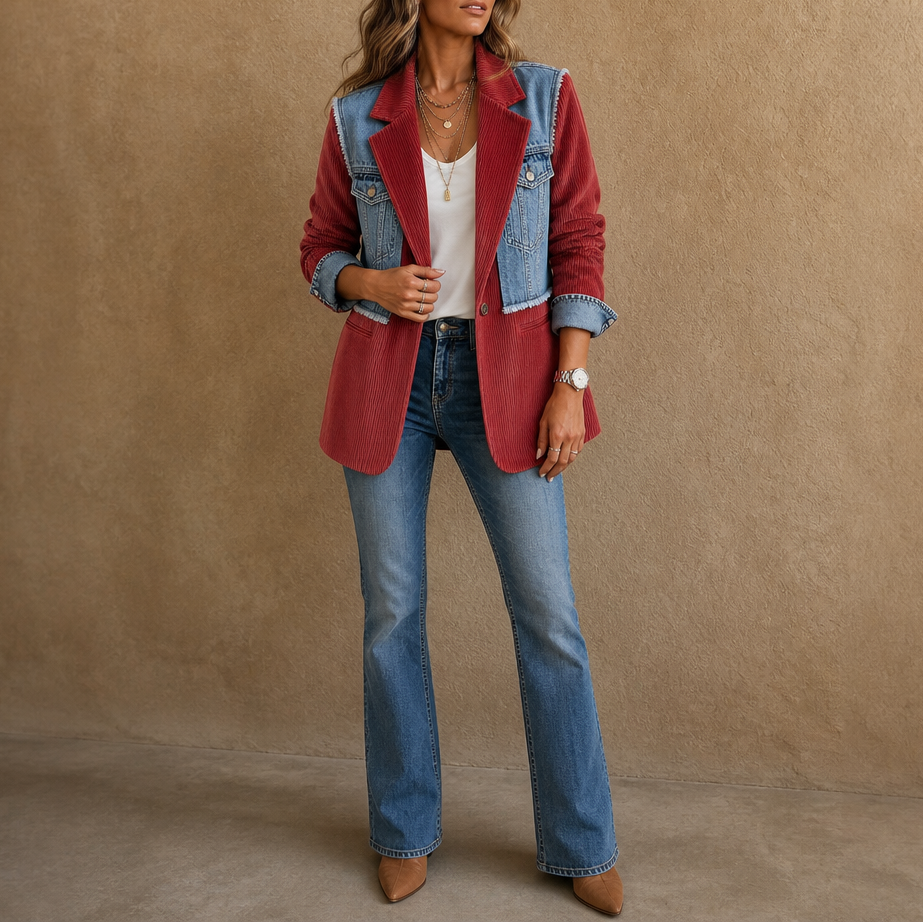 Women's Panel Blazer | Two Fabrics, One Easy Layer