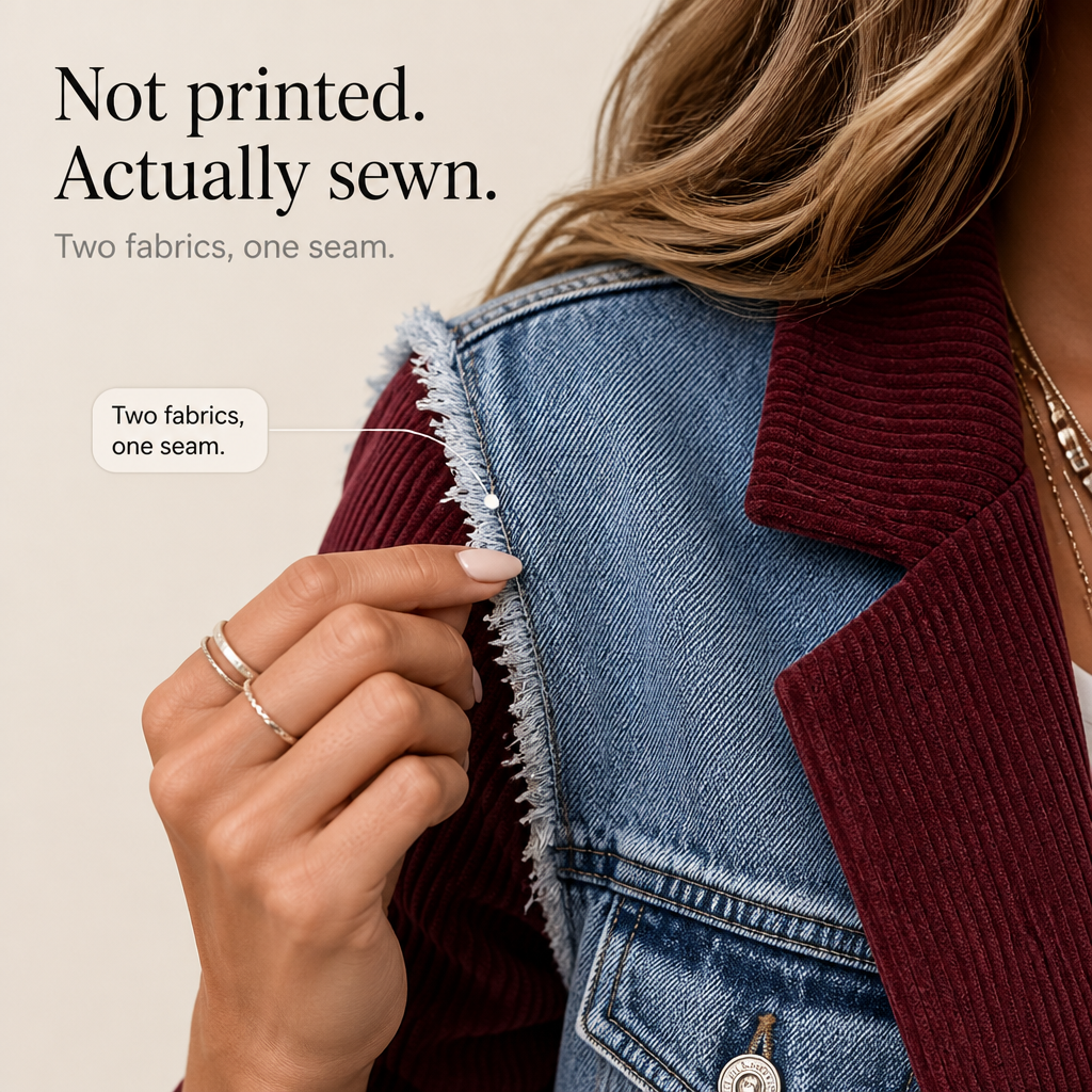 Women's Panel Blazer | Two Fabrics, One Easy Layer