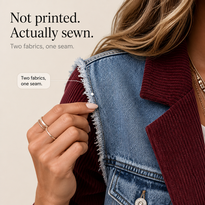 Women's Panel Blazer | Two Fabrics, One Easy Layer