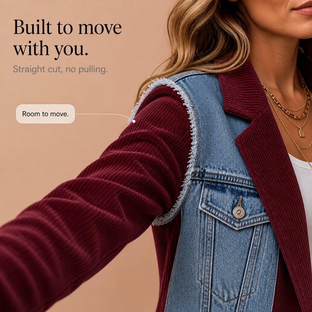 Women's Panel Blazer | Two Fabrics, One Easy Layer