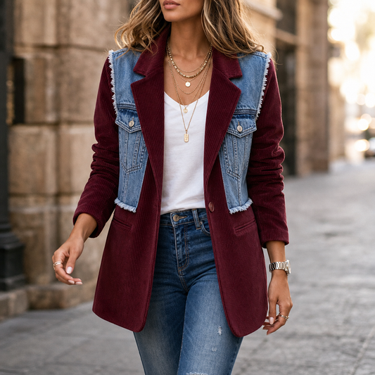 Women's Panel Blazer | Two Fabrics, One Easy Layer