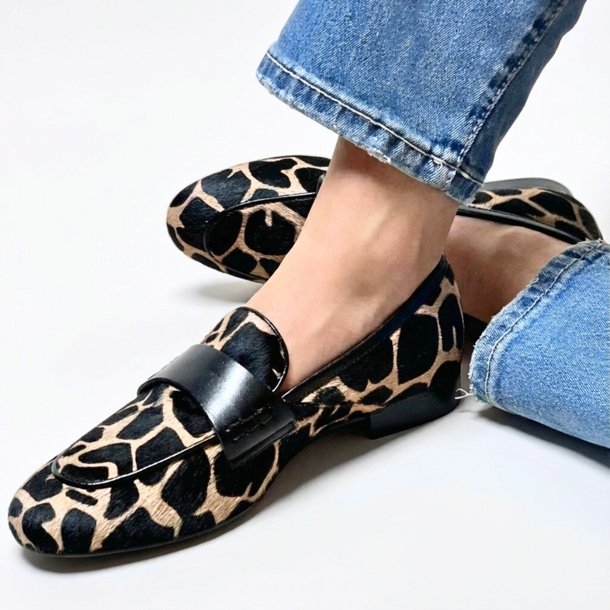 Women's Penny Loafers Slip On Low Stacked Heel with Cushioned Insole