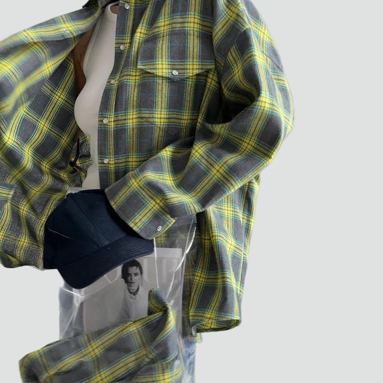 Women's Plaid Flannel Shirt | Oversized Fit for Autumn