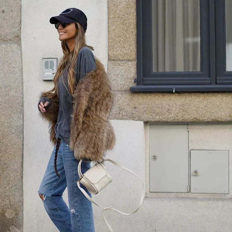 Women's Plush Fur Jacket | Warm & Weatherproof