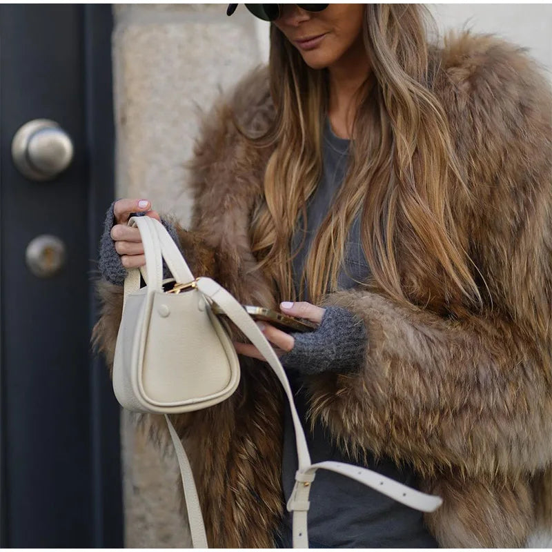 Women's Plush Fur Jacket | Warm & Weatherproof