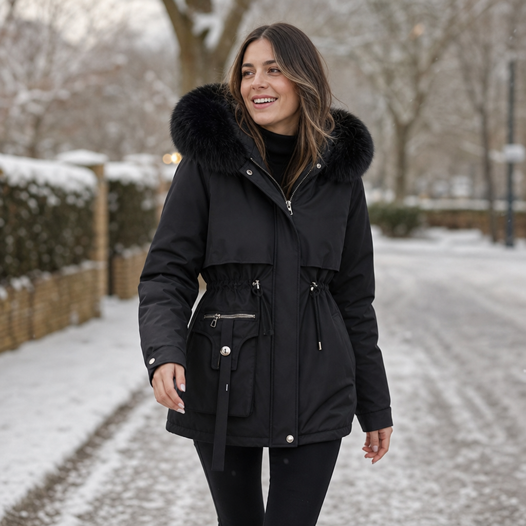 Women's Puffer Coat | Shaped Waist & Double-Layer Warmth