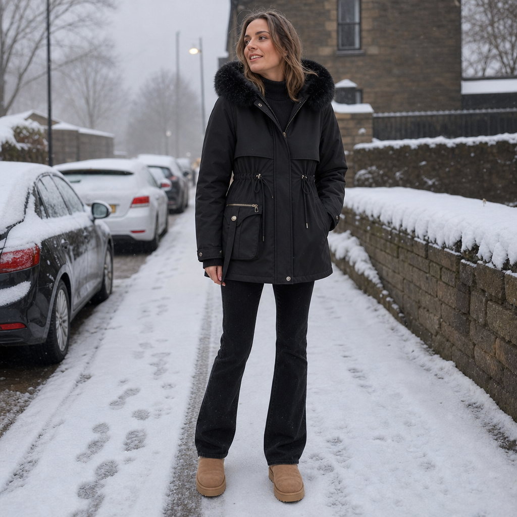 Women's Puffer Coat | Shaped Waist & Double-Layer Warmth