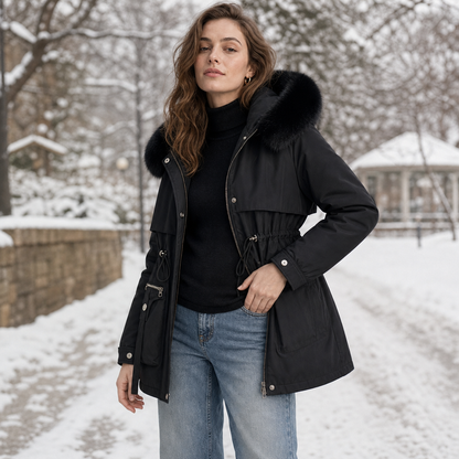 Women's Puffer Coat | Shaped Waist & Double-Layer Warmth