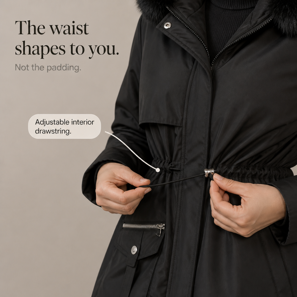 Women's Puffer Coat | Shaped Waist & Double-Layer Warmth