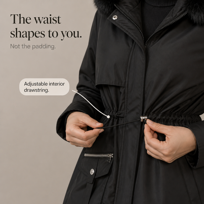 Women's Puffer Coat | Shaped Waist & Double-Layer Warmth