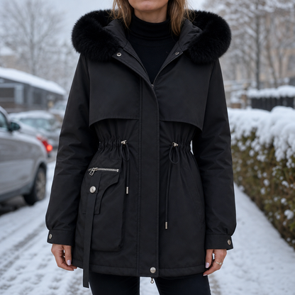 Women's Puffer Coat | Shaped Waist & Double-Layer Warmth