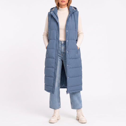 Women's Puffer Gilet | Longline & Hooded
