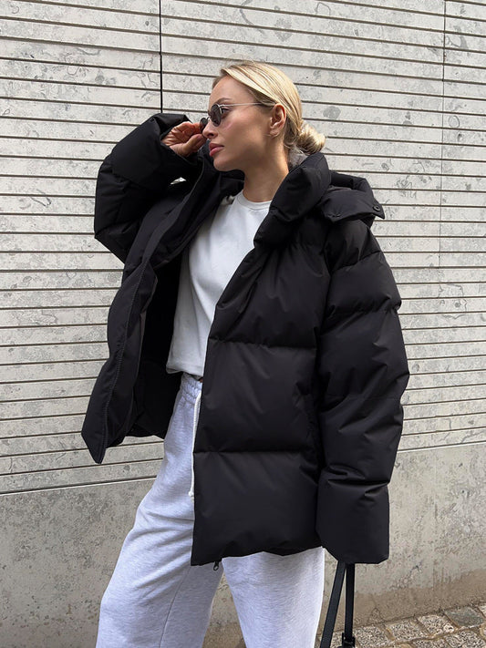 Women's Puffer Jacket Thermal Lined Weather Resistant with Pockets