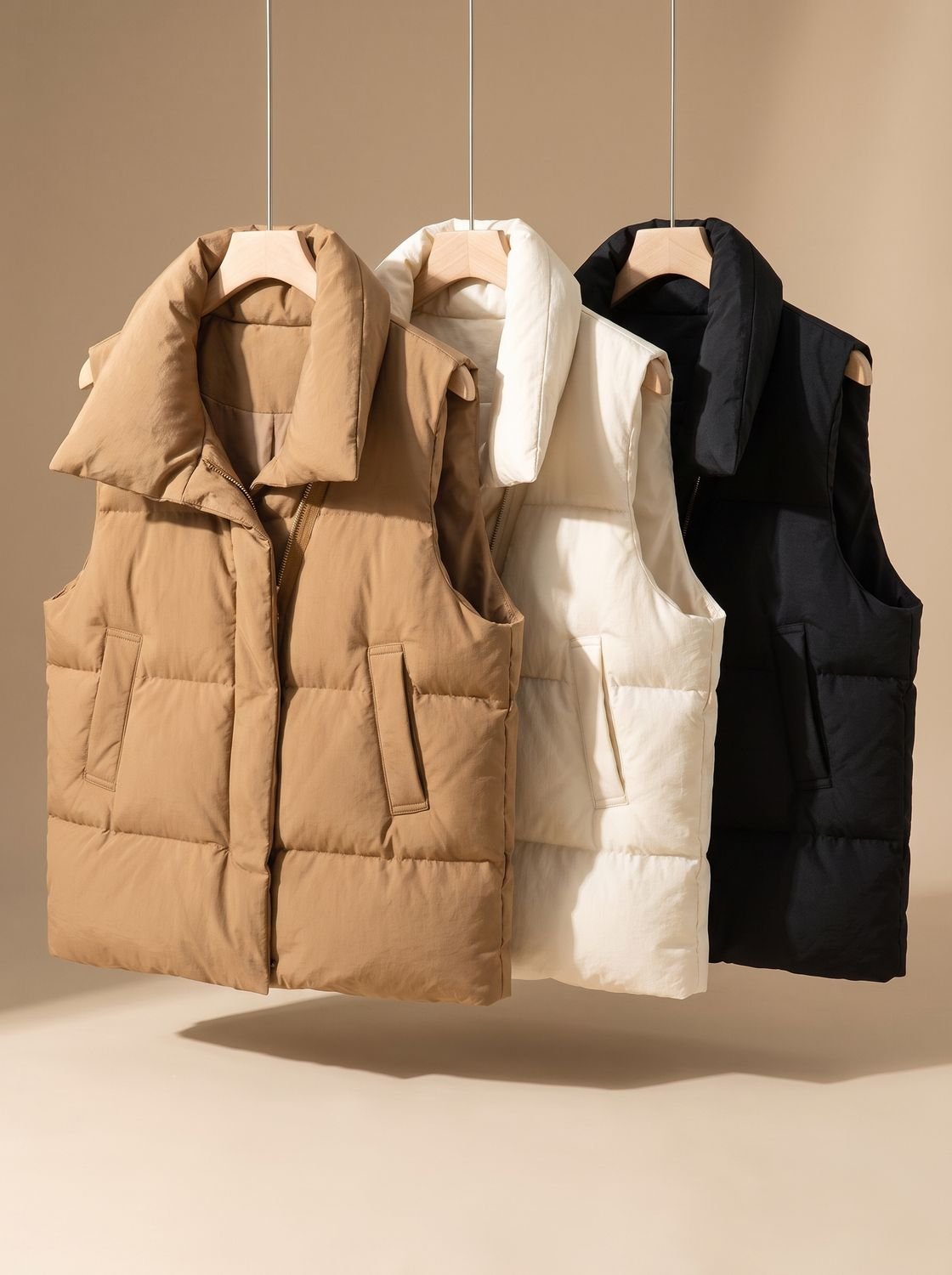 Women's Puffer Vest | Shawl Collar & Wind-Proof Warmth