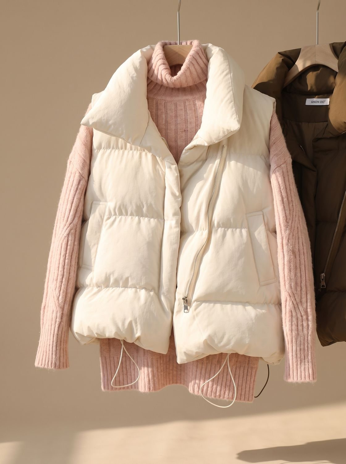 Women's Puffer Vest | Shawl Collar & Wind-Proof Warmth