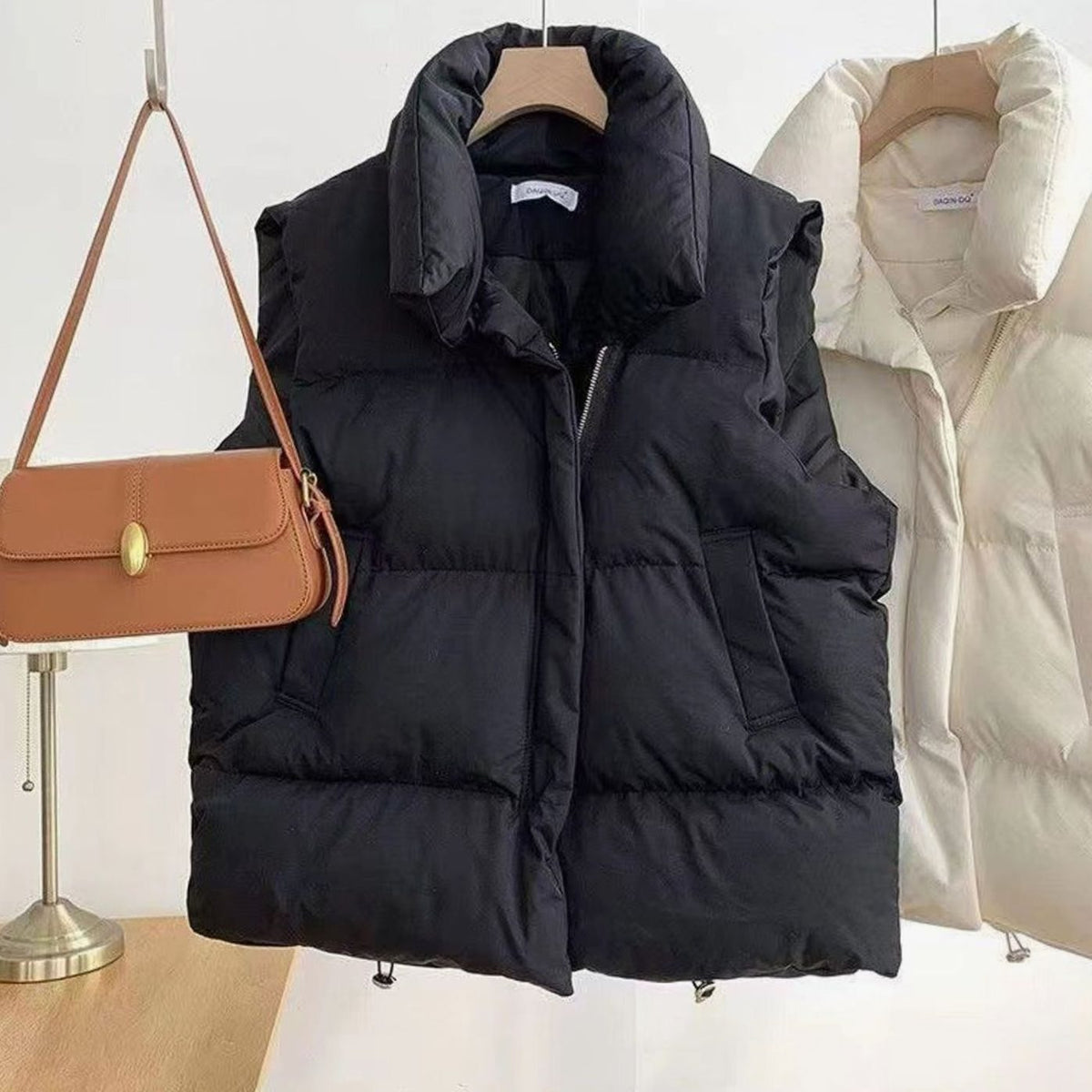Women's Puffer Vest | Shawl Collar & Wind-Proof Warmth