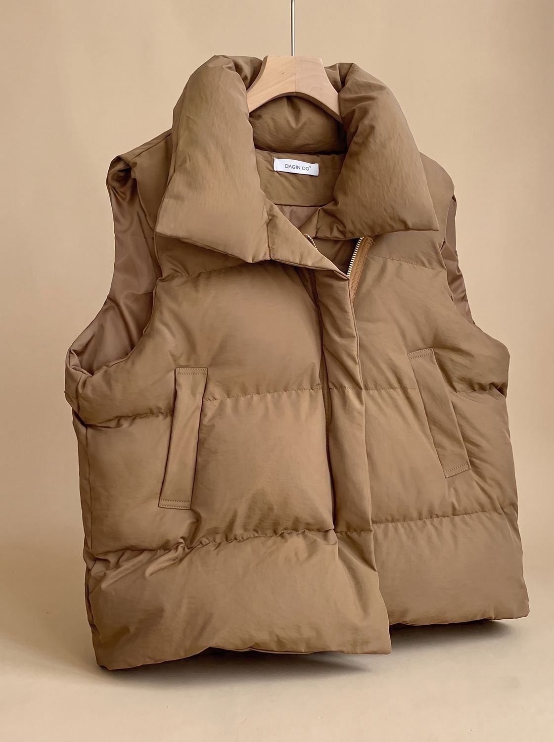 Women's Puffer Vest | Shawl Collar & Wind-Proof Warmth