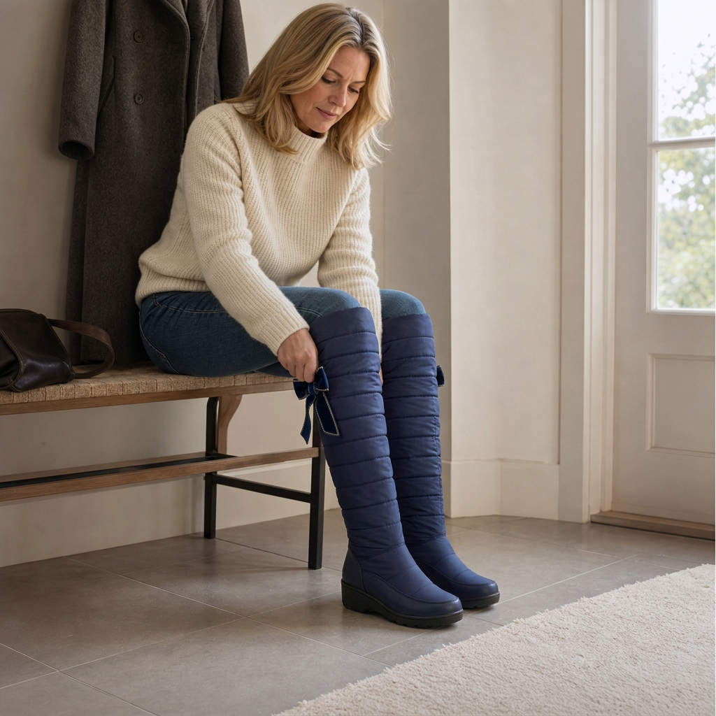 Women's Quilted Tall Boots | Pull-On Warmth & Comfort