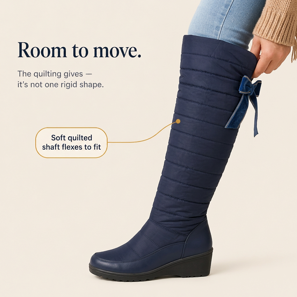 Women's Quilted Tall Boots | Pull-On Warmth & Comfort