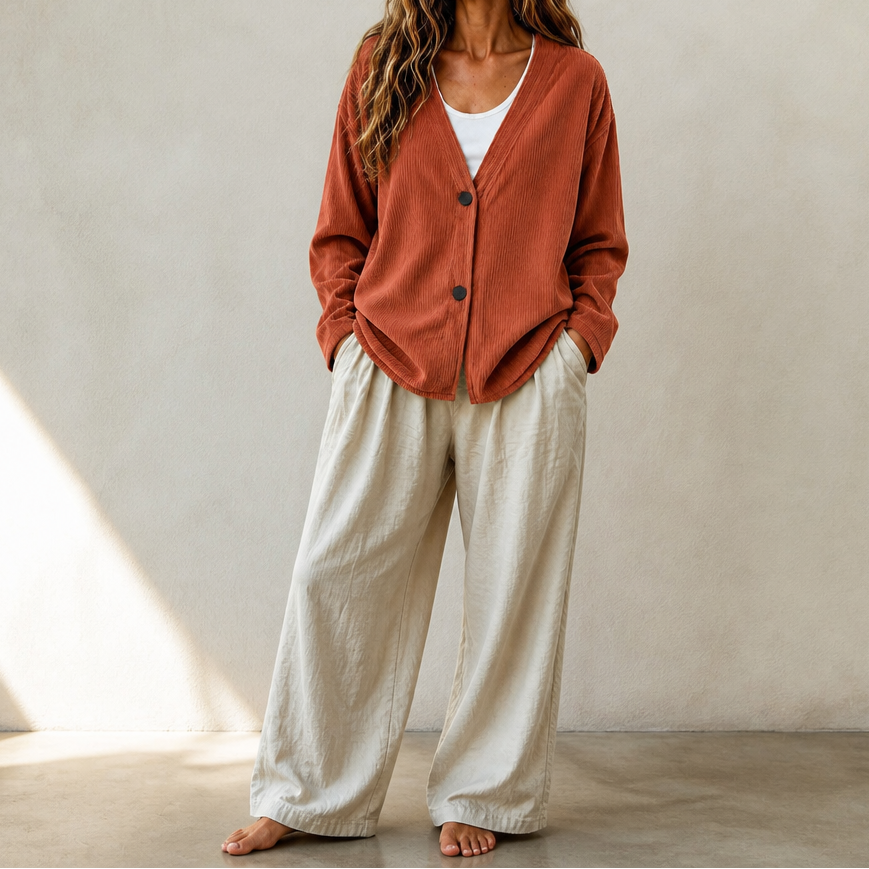 Women's Ribbed Open-Front Cardigan | Long-Line Flattering Fit