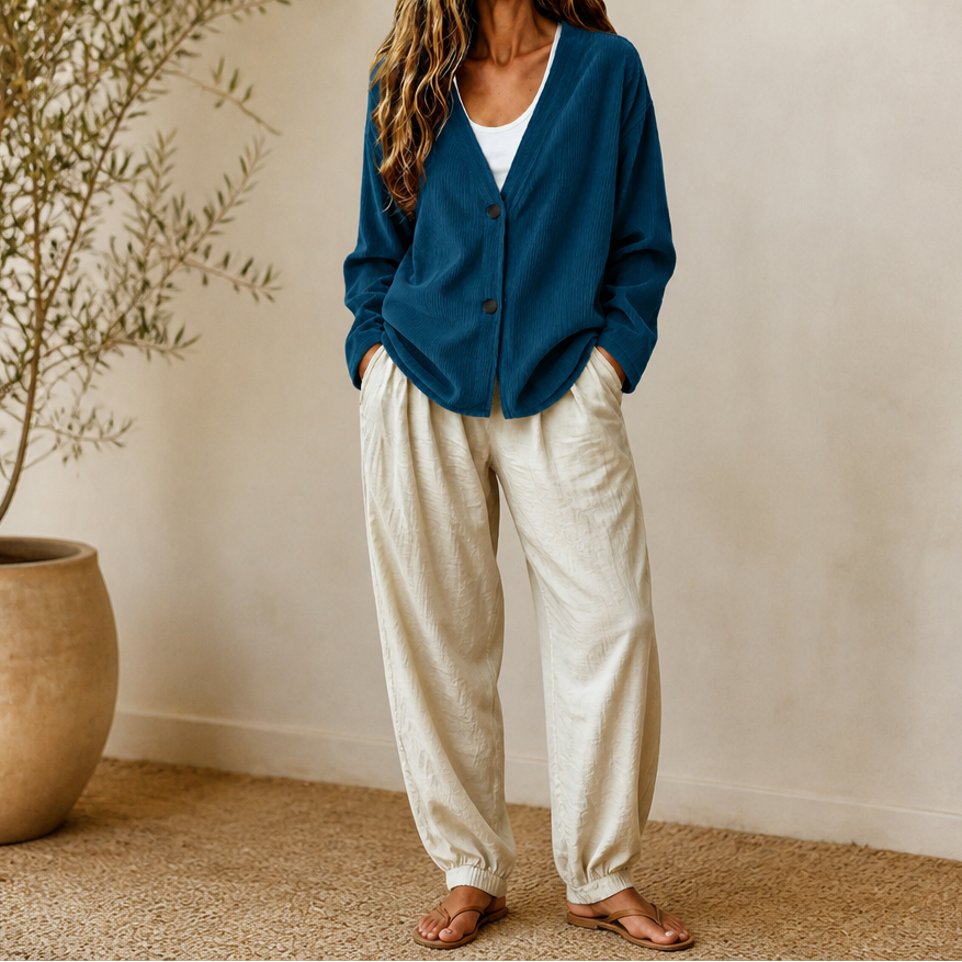 Women's Ribbed Open-Front Cardigan | Long-Line Flattering Fit