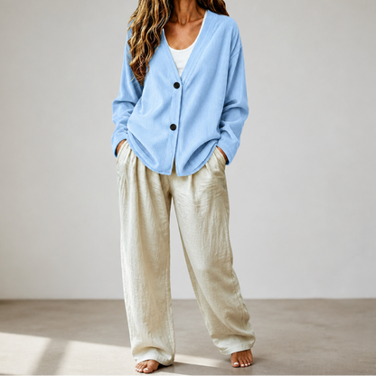 Women's Ribbed Open-Front Cardigan | Long-Line Flattering Fit
