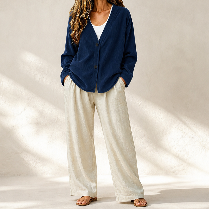 Women's Ribbed Open-Front Cardigan | Long-Line Flattering Fit